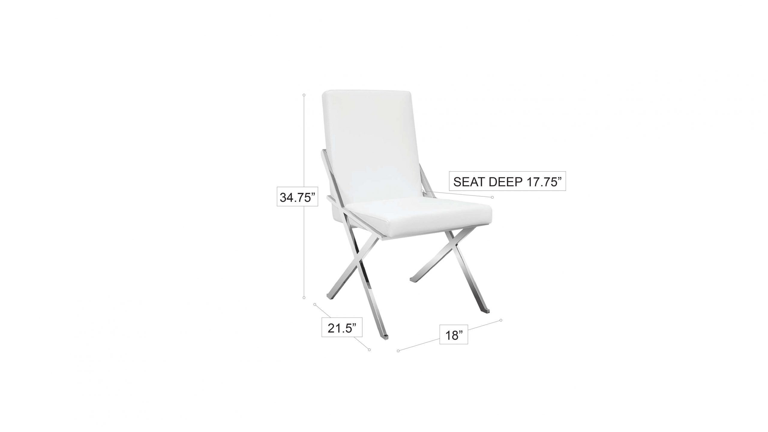 Amber Dining Chair White