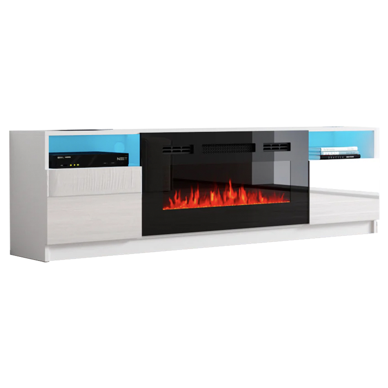TV4190 Fireplace TV Stand WHITE